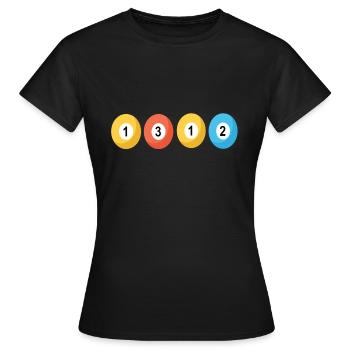 1312 acab - Frauen T-Shirt - Schwarz - Vorne - AI Model Female 172 dark (172cm)