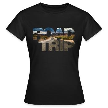 Road Trip - Frauen T-Shirt - Schwarz - Vorne - AI Model Female 172 dark (172cm)
