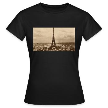 Paris - Frauen T-Shirt - Schwarz - Vorne - AI Model Female 172 dark (172cm)