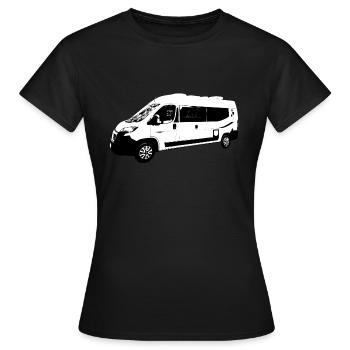 Fourgon Campervan - T-shirt Femme - noir - Devant - AI Model Female 172 dark (172cm)