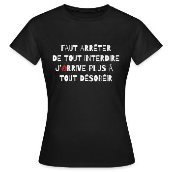 tee shirt anarchie anarchy anti social anarchiste - T-shirt Femme - noir - Devant - AI Model Female 172 dark (172cm)