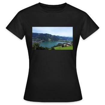 Zell am See - Frauen T-Shirt - Schwarz - Vorne - AI Model Female 172 dark (172cm)
