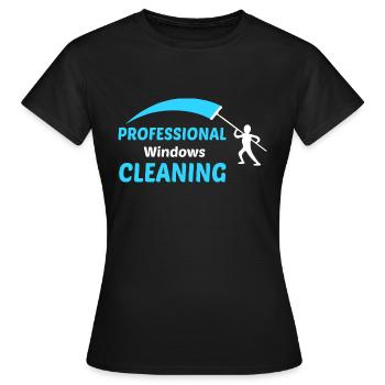 Professionelle Fensterreinigung - Frauen T-Shirt - Schwarz - Vorne - AI Model Female 172 dark (172cm)