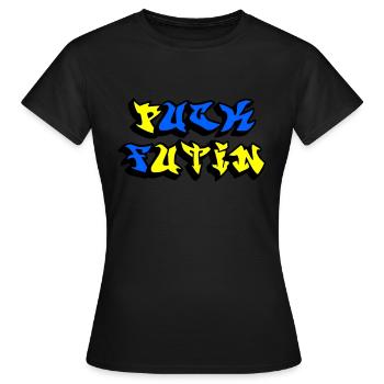 Fuck Putin - Women's T-Shirt - black - Front - AI Model Female 172 dark (172cm)