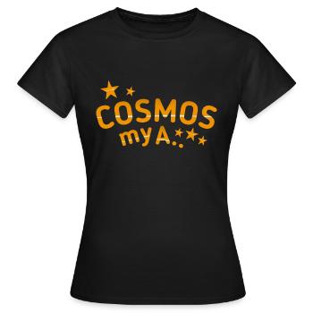 Kosmos Spruch lustig - Frauen T-Shirt - Schwarz - Vorne - AI Model Female 172 dark (172cm)