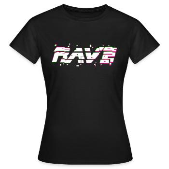 Rave - Frauen T-Shirt - Schwarz - Vorne - AI Model Female 172 dark (172cm)