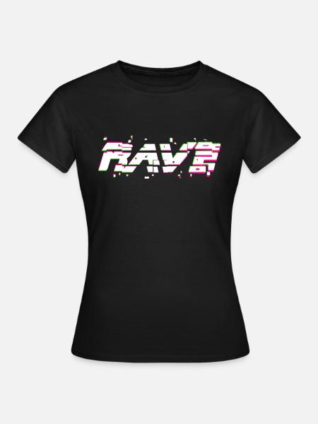 Rave - Dame-T-shirt - sort