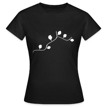 Symbol Branch Sheet Sheet Line - Women's T-Shirt - black - Front - AI Model Female 172 dark (172cm)