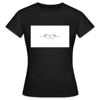 Boxhandschuhe - Frauen T-Shirt - Schwarz - Vorne - AI Model Female 172 dark (172cm)