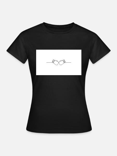 Boxhandschuhe - Frauen T-Shirt - Schwarz