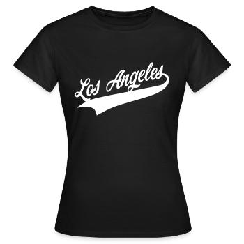 los angeles - Frauen T-Shirt - Schwarz - Vorne - AI Model Female 172 dark (172cm)