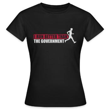 mieux fonctionner que le gouvernement - T-shirt Femme - noir - Devant - AI Model Female 172 dark (172cm)