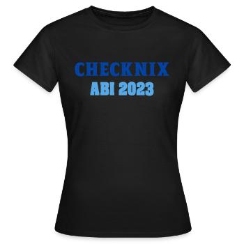 Checknix ABI 2023 - T-shirt Femme - noir - Devant - AI Model Female 172 dark (172cm)