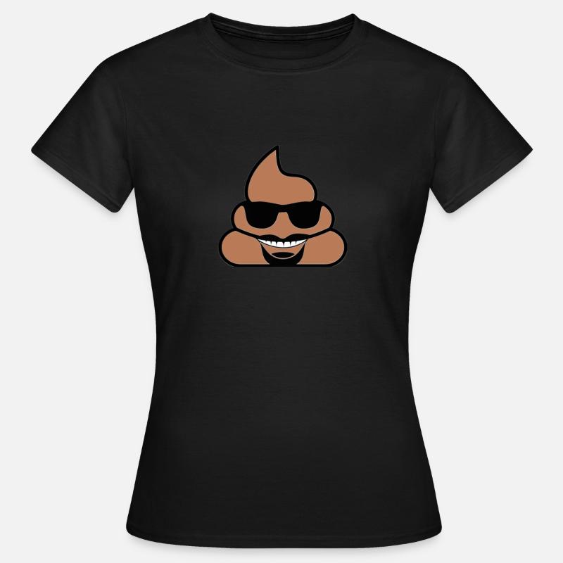 Poo With Glasses - Women's T-Shirt - black