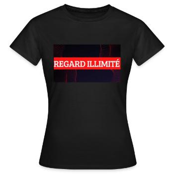 MOTIVATION regard illimité - T-shirt Femme - noir - Devant - AI Model Female 172 dark (172cm)