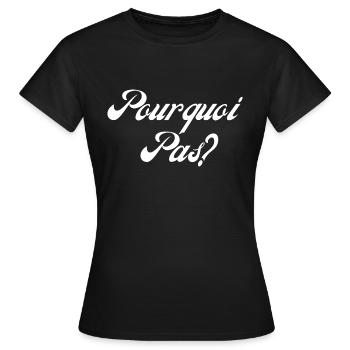 pourquoi pas - T-shirt Femme - noir - Devant - AI Model Female 172 dark (172cm)