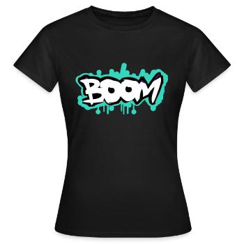 Boom Grafitti Style - Women's T-Shirt - black - Front - AI Model Female 172 dark (172cm)
