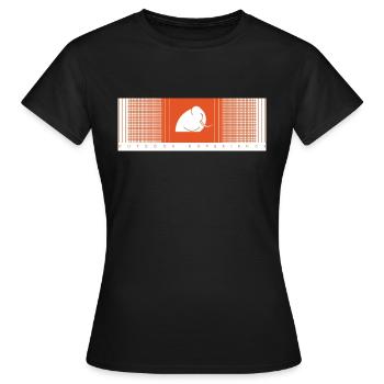 Dégradé Mamood motif de contrôle orange - T-shirt Femme - noir - Devant - AI Model Female 172 dark (172cm)