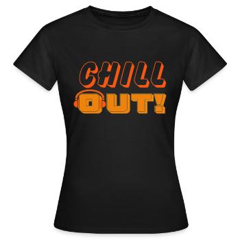 Chill out - Frauen T-Shirt - Schwarz - Vorne - AI Model Female 172 dark (172cm)