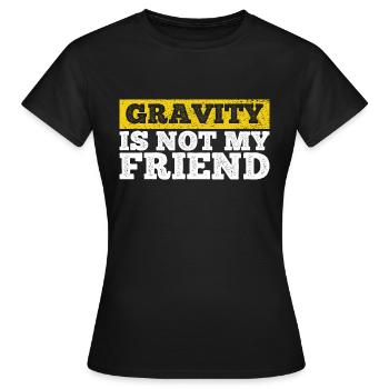 Blessure gravitationnelle Fracture Os Échec Post-Chirurgie Bâillon - T-shirt Femme - noir - Devant - AI Model Female 172 dark (172cm)