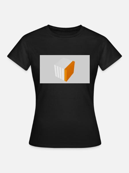 Cube à fendre orange - T-shirt Femme - noir