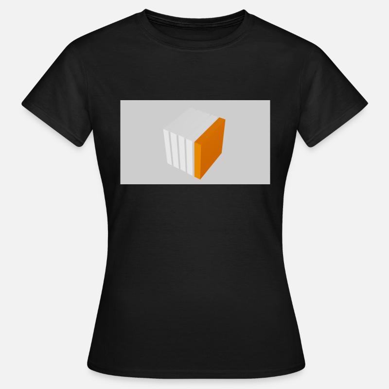 Splitting cube orange - Women's T-Shirt - black