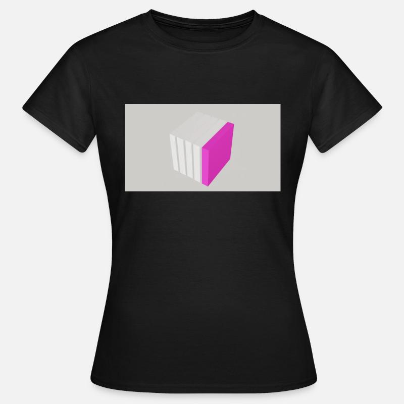 Splitting cube pink - Women's T-Shirt - black