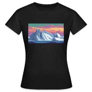 Péninsule Antarctique, Antarctique - T-shirt Femme - noir - Devant - AI Model Female 172 dark (172cm)