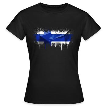 Finlande Suomi helsinki scandinavie viking fine FIN - T-shirt Femme - noir - Devant - AI Model Female 172 dark (172cm)