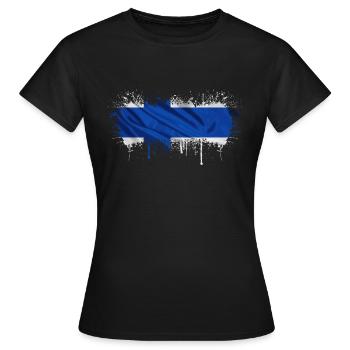 Finlande Suomi helsinki scandinavie viking fine FIN - T-shirt Femme - noir - Devant - AI Model Female 172 dark (172cm)
