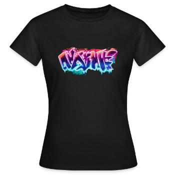 graffiti 9 - Women's T-Shirt - black - Front - AI Model Female 172 dark (172cm)
