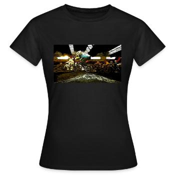 BMX (BMX) - Frauen T-Shirt - Schwarz - Vorne - AI Model Female 172 dark (172cm)