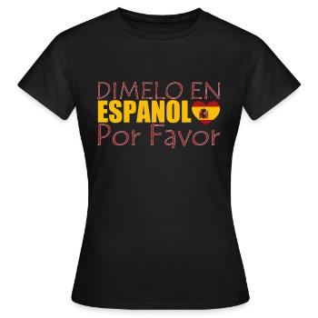 Spanisch Spanisch Lehrer Sprache - Frauen T-Shirt - Schwarz - Vorne - AI Model Female 172 dark (172cm)