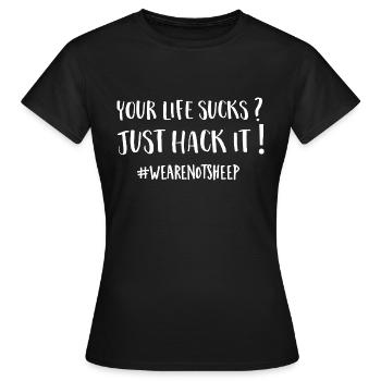 Soul Pirates - Your life sucks - Women's T-Shirt - black - Front - AI Model Female 172 dark (172cm)