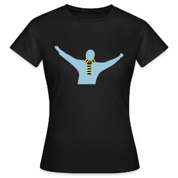 Fan - Frauen T-Shirt - Schwarz - Vorne - AI Model Female 172 dark (172cm)