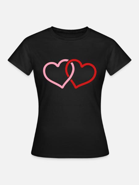 heart - Frauen T-Shirt - Schwarz