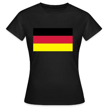 deutschlandflagge - Frauen T-Shirt - Schwarz - Vorne - AI Model Female 172 dark (172cm)