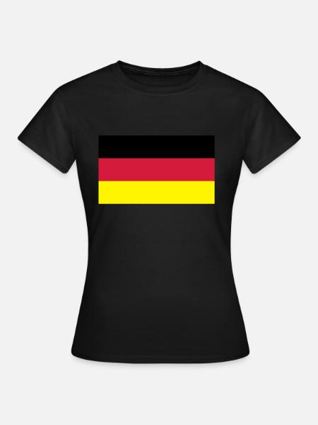 deutschlandflagge - Frauen T-Shirt - Schwarz