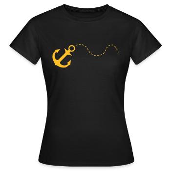 anchor - Women's T-Shirt - black - Front - AI Model Female 172 dark (172cm)