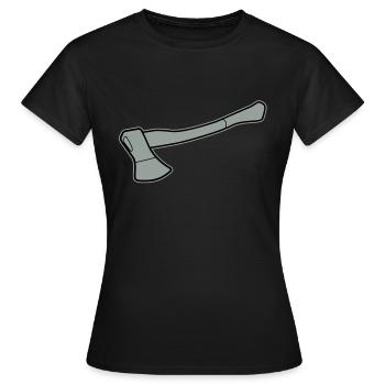 Axt - Frauen T-Shirt - Schwarz - Vorne - AI Model Female 172 dark (172cm)