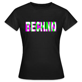 TECHNO BERLIN - T-shirt Femme - noir - Devant - AI Model Female 172 dark (172cm)