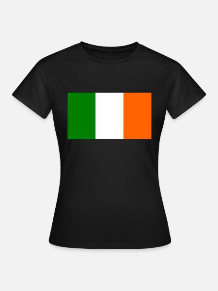 Irische Flagge - Frauen T-Shirt - Schwarz