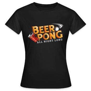 Funny Bear Pong Party Game Enthusiast Novelty - Women's T-Shirt - black - Front - AI Model Female 172 dark (172cm)