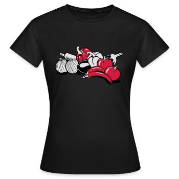 vegetables - Women's T-Shirt - black - Front - AI Model Female 172 dark (172cm)
