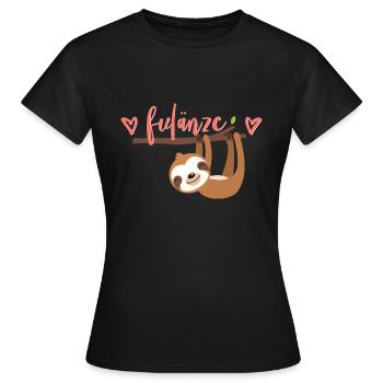 Schweizerdeutsch Faulenzen - Fulänze - Frauen T-Shirt - Schwarz - Vorne - AI Model Female 172 dark (172cm)