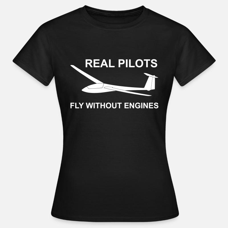 Sun hat glider pilot glide pilot funny - Women's T-Shirt - black