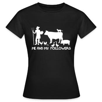 Moi et mes followers - Agriculteur - T-shirt Femme - noir - Devant - AI Model Female 172 dark (172cm)