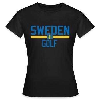 Suède Golf - T-shirt Femme - noir - Devant - AI Model Female 172 dark (172cm)