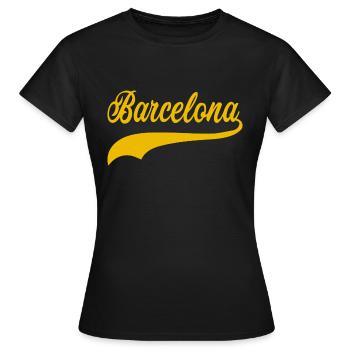 swoosh de Barcelone - T-shirt Femme - noir - Devant - AI Model Female 172 dark (172cm)