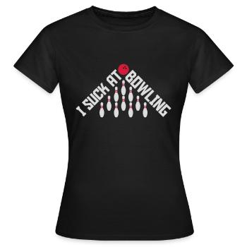 Je suis nul au bowling - T-shirt Femme - noir - Devant - AI Model Female 172 dark (172cm)